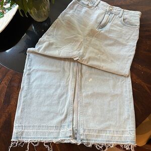 Zara jean / denim long skirt with slit SZ S - so cute 🤍